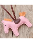 Exknl słynny luksusowy Handmade PU skóra koń brelok zwierząt breloczek kobiet torba charms wisiorek akcesoria biżuteria