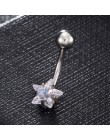 Medyczny kolczyk do pępka ze stali nierdzewnej biżuteria do ciała Piercing kokarda z kryształami pępka pępka paznokci kolczyki b