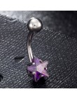 Medyczny kolczyk do pępka ze stali nierdzewnej biżuteria do ciała Piercing kokarda z kryształami pępka pępka paznokci kolczyki b