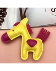 Exknl słynny luksusowy Handmade PU skóra koń brelok zwierząt breloczek kobiet torba charms wisiorek akcesoria biżuteria