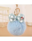 Nowy Mickey poduszka Porte klucz wiolinowy puszysty brelok pompon llavero królik futrzana kulka torba breloczek kobiety Chaveiro