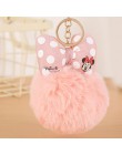 Nowy Mickey poduszka Porte klucz wiolinowy puszysty brelok pompon llavero królik futrzana kulka torba breloczek kobiety Chaveiro