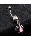 Medyczny kolczyk do pępka ze stali nierdzewnej biżuteria do ciała Piercing kokarda z kryształami pępka pępka paznokci kolczyki b