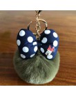 Nowy Mickey poduszka Porte klucz wiolinowy puszysty brelok pompon llavero królik futrzana kulka torba breloczek kobiety Chaveiro