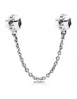 Srebro 925 Minnie Mickey łańcuch bezpieczeństwa korona chłopiec wisiorek Fit Pandora Charms bransoletki DIY kobiety srebro orygi