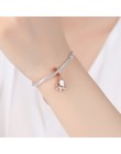 Autentyczne oryginalne 925 srebro urok wisiorek z koralików Spacer klip Charms różowe złoto Fit Pandora bransoletki kobiety DIY 