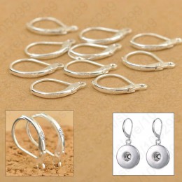 100 sztuk 925 Sterling Silver DIY kształtki ustalenia kolczyki haki Leverback Earwire armatura komponenty