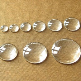 10 sztuk szkło bezbarwne okrągłe Cabochons przezroczysta kopuła do tworzenia biżuterii DIY ustalenia 8mm 10mm 12mm 14mm 16mm 18m