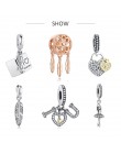 DIY srebro Charm Fit oryginalna bransoletka Pandora koralik 925 Sterling srebrne dla zakochanych srebrny wisiorek kryształowe se