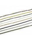2.5/3.5/4.5mm naszyjnik łańcuchy 2 m/paczka rod/srebrny/KC złoty/Gunblack/Antique Bronze kolor płaski łańcuch dla DIY tworzenia 