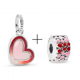 2 sztuk/partia oferta specjalna miłość gwiazda Rainbow Charms koraliki Fit Pandora bransoletka i naszyjniki dla kobiet DIY tworz