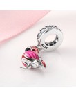 Gorąca sprzedaż 100% 925 Sterling Silver emalia Flamingo moda koraliki charm w stylu fit oryginalny pandora Charms bransoletki t