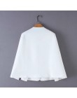 Podział projektu kobiety płaszcz płaszcz wierzchni w stylu casual, damska czarny i biała kurtka moda streetwear luźna odzież top