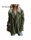 Pluszowy płaszcz kobiety zimowe kurtki puszysty pluszowy płaszcz kobiet ciepłe sztuczne polary zimowe ubrania 5XL Plus rozmiar M
