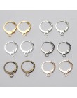 50 sztuk 13x15mm złoty kolor srebrny francuski kolczyk Hook... kolczyki montażu ucha oprawa dla DIY akcesoria do wyrobu biżuteri