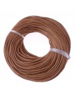 10 metr 2mm naturalny kolor prawdziwy prawdziwy skórzany sznur okrągły sznurek linowy na naszyjnik diy bransoletka sznurek do bi