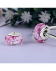 2019 nowy oryginalny 100% 925 srebro szklany koralik drewno kamień Murano kwiat Charms Fit bransoletka pandora DIY kobiety biżut