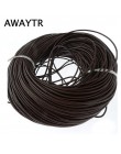 10 metr 2mm naturalny kolor prawdziwy prawdziwy skórzany sznur okrągły sznurek linowy na naszyjnik diy bransoletka sznurek do bi