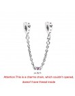 Autentyczne 925 Sterling Silver wisiorek z koralikami olśniewająca elegancja łańcuch bezpieczeństwa Charms Fit oryginalny Pandor