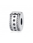 Autentyczne 925 Sterling Silver wisiorek z koralikami olśniewająca elegancja łańcuch bezpieczeństwa Charms Fit oryginalny Pandor