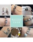 Oryginalny 925 srebro urok koralik miłość zwierzęta pies łapa kota drukuj Panda zawieszki charms Fit Pandora bransoletki kobiety