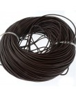 10 metr 2mm naturalny kolor prawdziwy prawdziwy skórzany sznur okrągły sznurek linowy na naszyjnik diy bransoletka sznurek do bi