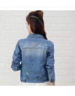 Gentillove kobiety 2019 nowych moda Denim kurtki jesień na co dzień z długim rękawem Basic krótkie kurtka dżinsowa w stylu Vinta