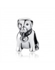 Oryginalny 925 srebro urok koralik miłość zwierzęta pies łapa kota drukuj Panda zawieszki charms Fit Pandora bransoletki kobiety