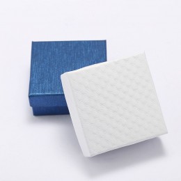 Yhpup Fashion prosty niebieski kolczyk pudełko podwójna gąbka ochrona akcesoria do pudełek