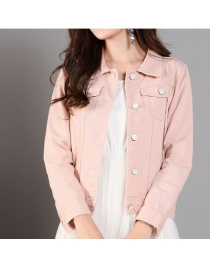 Gentillove kobiety 2019 nowych moda Denim kurtki jesień na co dzień z długim rękawem Basic krótkie kurtka dżinsowa w stylu Vinta