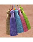 10 sztuk Tassel Brush wisiorek akcesoria do kolczyki DIY tworzenia biżuterii 8cm satyna jedwabna Tassel rękodzieło ustalenia dos