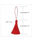 10 sztuk Tassel Brush wisiorek akcesoria do kolczyki DIY tworzenia biżuterii 8cm satyna jedwabna Tassel rękodzieło ustalenia dos