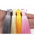 10 sztuk Tassel Brush wisiorek akcesoria do kolczyki DIY tworzenia biżuterii 8cm satyna jedwabna Tassel rękodzieło ustalenia dos