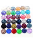 Nowa moda 40 sztuk 12mm mieszane kolory Druzy kamień naturalny wypukłe mieszkanie powrót kaboszony z żywicy biżuteria akcesoria 