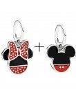 2 sztuk/partia oferta specjalna czerwony szczęście kot i Mickey koraliki Charms Fit Pandora bransoletka i naszyjniki dla kobiet 