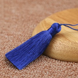 10 sztuk Tassel Brush wisiorek akcesoria do kolczyki DIY tworzenia biżuterii 8cm satyna jedwabna Tassel rękodzieło ustalenia dos