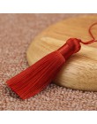 10 sztuk Tassel Brush wisiorek akcesoria do kolczyki DIY tworzenia biżuterii 8cm satyna jedwabna Tassel rękodzieło ustalenia dos