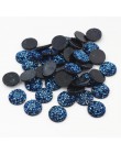 Nowa moda 40 sztuk 12mm mieszane kolory Druzy kamień naturalny wypukłe mieszkanie powrót kaboszony z żywicy biżuteria akcesoria 