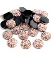 Nowa moda 40 sztuk 12mm mieszane kolory Druzy kamień naturalny wypukłe mieszkanie powrót kaboszony z żywicy biżuteria akcesoria 