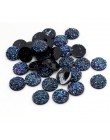 Nowa moda 40 sztuk 12mm mieszane kolory Druzy kamień naturalny wypukłe mieszkanie powrót kaboszony z żywicy biżuteria akcesoria 