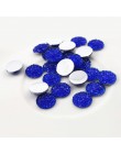 Nowa moda 40 sztuk 12mm mieszane kolory Druzy kamień naturalny wypukłe mieszkanie powrót kaboszony z żywicy biżuteria akcesoria 