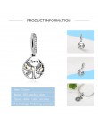 Luksusowe 925 srebro drzewo genealogiczne z cyrkoniami paciorek Charms Fit oryginalny bransoletka typu Charm Pandora DIY autenty