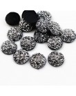 Nowa moda 40 sztuk 12mm mieszane kolory Druzy kamień naturalny wypukłe mieszkanie powrót kaboszony z żywicy biżuteria akcesoria 