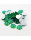 Nowa moda 40 sztuk 12mm mieszane kolory Druzy kamień naturalny wypukłe mieszkanie powrót kaboszony z żywicy biżuteria akcesoria 