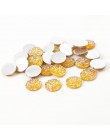 Nowa moda 40 sztuk 12mm mieszane kolory Druzy kamień naturalny wypukłe mieszkanie powrót kaboszony z żywicy biżuteria akcesoria 