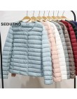 SEDUTMO Winter Plus rozmiar 4XL damska kurtka puchowa Ultra lekki płaszcz z kaczego puchu krótka jesień wąska krótka kurtka piko