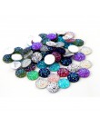 Nowa moda 40 sztuk 12mm mieszane kolory Druzy kamień naturalny wypukłe mieszkanie powrót kaboszony z żywicy biżuteria akcesoria 