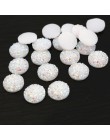 Nowa moda 40 sztuk 12mm mieszane kolory Druzy kamień naturalny wypukłe mieszkanie powrót kaboszony z żywicy biżuteria akcesoria 