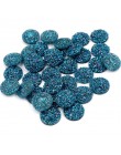 Nowa moda 40 sztuk 12mm mieszane kolory Druzy kamień naturalny wypukłe mieszkanie powrót kaboszony z żywicy biżuteria akcesoria 