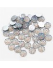Nowa moda 40 sztuk 12mm mieszane kolory Druzy kamień naturalny wypukłe mieszkanie powrót kaboszony z żywicy biżuteria akcesoria 